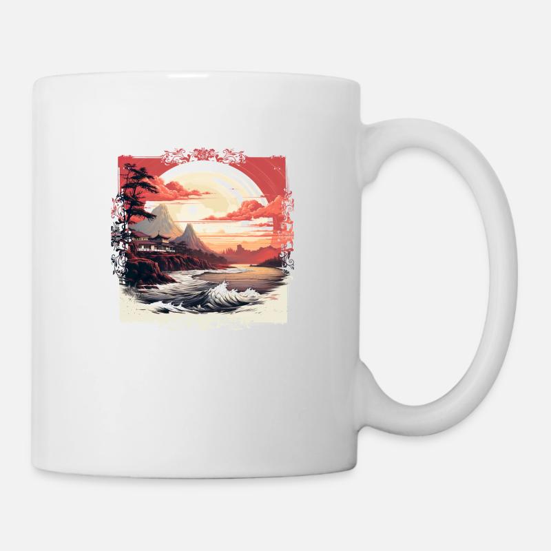L'art visuel japonais a une longue tradition - Mug blanc - blanc
