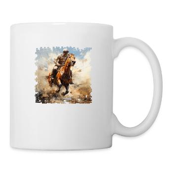 Les courses de chevaux sont un sport équestre - Mug blanc - blanc - Droite