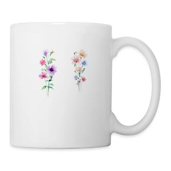 Two Flowers - Tasse - Weiß - Rechts