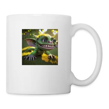 Drôle de gobelin vert - Mug blanc - blanc - Droite