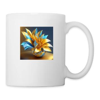Fleur d’origami - Mug blanc - blanc - Droite