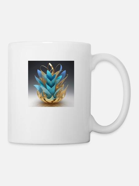 Blumenvase Origami-Stil - Tasse - Weiß