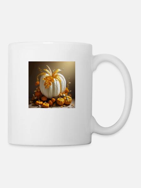 Halloween Pumpkin Arrangement - Mug - white