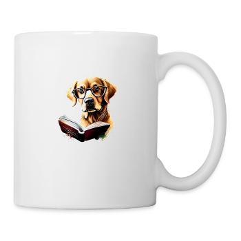 Golden Retriever Bücher Hunde Buch lesen Hund - Tasse - Weiß - Rechts