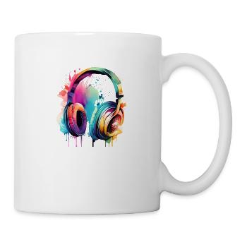 Headphones Singing Musicians Gamers Singers Listening to music - Mug - white - Right