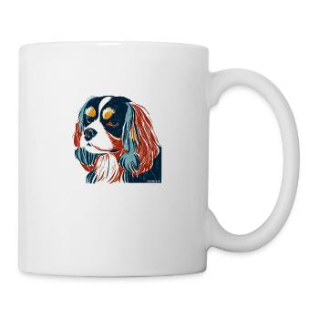 Cavalier King Charles Spaniel Art - Mug blanc - blanc - Droite