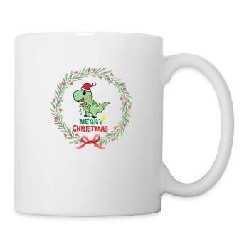 Merry Christmas Dinosaur - Mug - white - Right