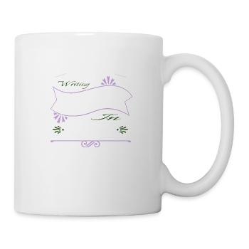 book author writing coffeecups blog gift idea - Tasse - Weiß - Rechts