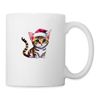 Bengal cat cat owner kitten christmas - Mug - white - Right