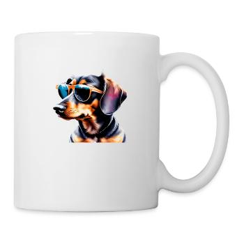 Dachshund Hund Sonnenbrille Hundehalter Hunde - Tasse - Weiß - Rechts