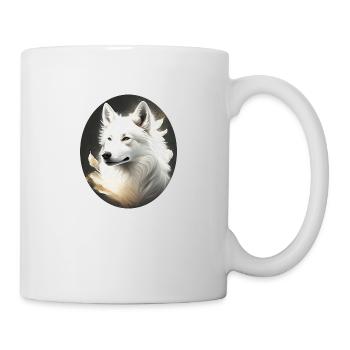 Erhaben und elegant: Weißer Schäferhund im Portrai - Tasse - Weiß - Rechts