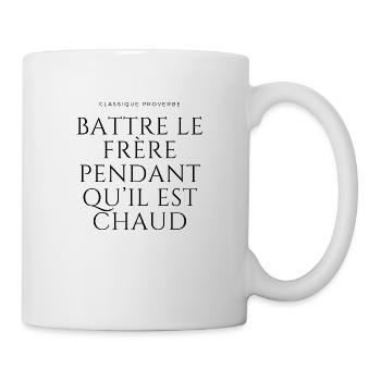 Battre le frère - Mug blanc - blanc - Droite