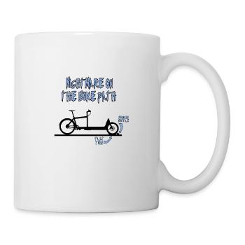 Lastenfahrrad Albtraum - Tasse - Weiß - Rechts