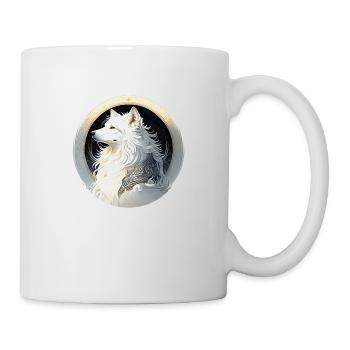 Stilvoll im Jugendstil: Unser Schäferhund-Portrait - Tasse - Weiß - Rechts