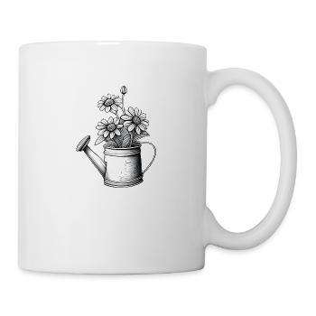 Blume Hobbygärtner Gärtner Geschenk Blumen Garten - Tasse - Weiß - Rechts