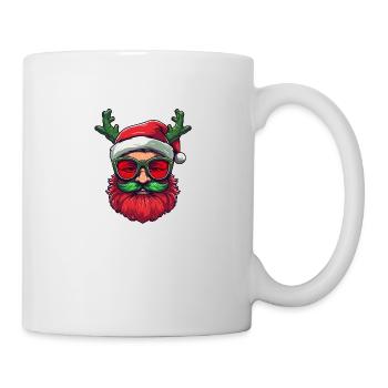 Ugly Christmas Santa Clause Logo Design - Mug - white - Right