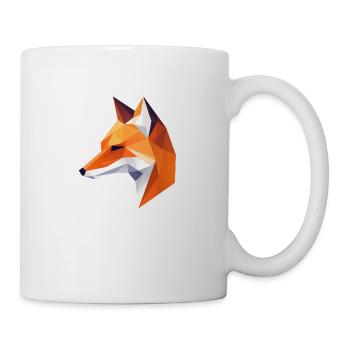 Fuchs Kopf Low Poly Logo Design - Tasse - Weiß - Rechts