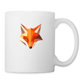 Fuchs Kopf Low Poly Logo Design - Tasse - Weiß - Rechts