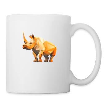 Rhino Low Poly Logo Design - Mug - white - Right