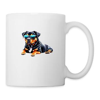 Rottweiler Chiens Chien Rottweiler Puppy Chiot - Mug blanc - blanc - Droite
