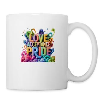 Love, Acceptance, Pride - LGBTQ - Mug - white - Right