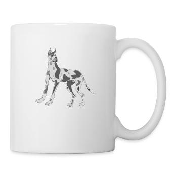 Deutsche Dogge - Tasse - Weiß - Rechts