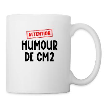 attention humour de cm2 - Mug blanc - blanc - Droite