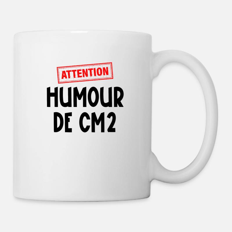 attention humour de cm2 - Mug blanc - blanc