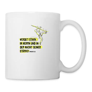 Seine Stärke - Tasse - Weiß - Rechts