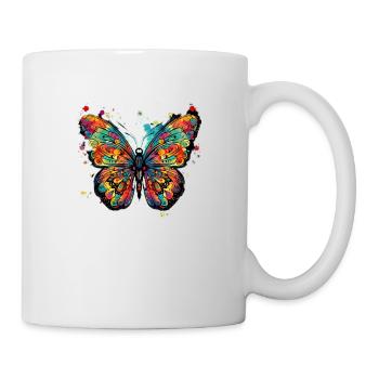 Juste votre truc - le papillon orange - Mug blanc - blanc - Droite