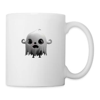 Happy Halloween cute ghost tongue out scary funny - Mug - white - Right
