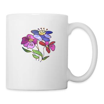 Fleur - Mug blanc - blanc - Droite
