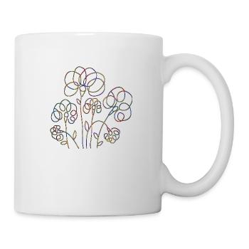 Fleur - Mug blanc - blanc - Droite