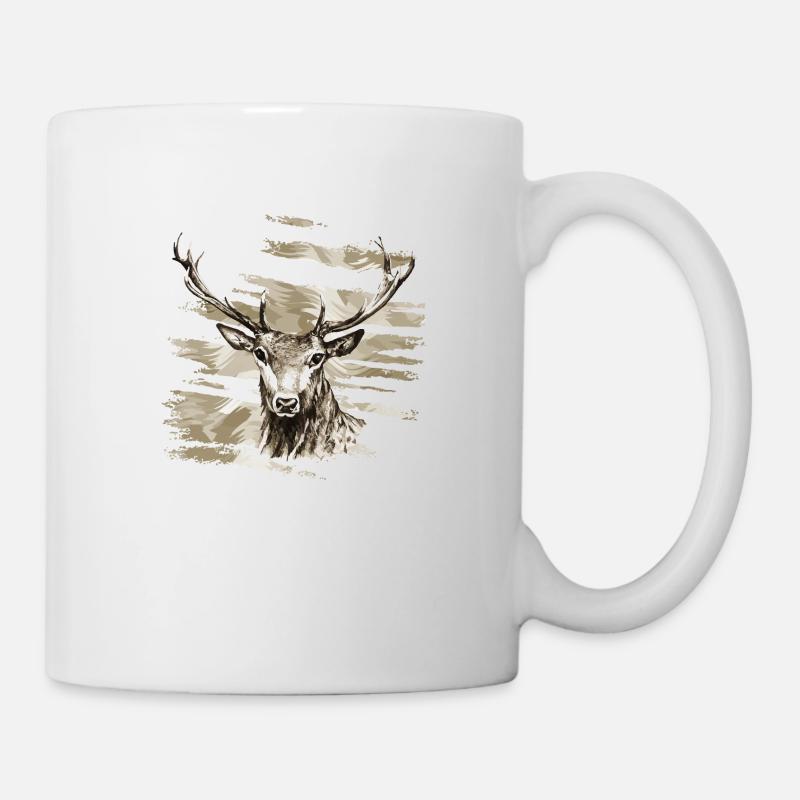 Hirsch - Tasse - Weiß