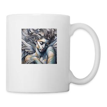 Ruhender Engel - Tasse - Weiß - Rechts