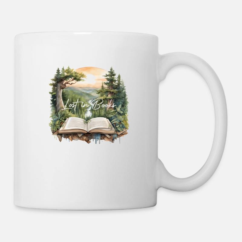 Lost in Books - Tasse - Weiß