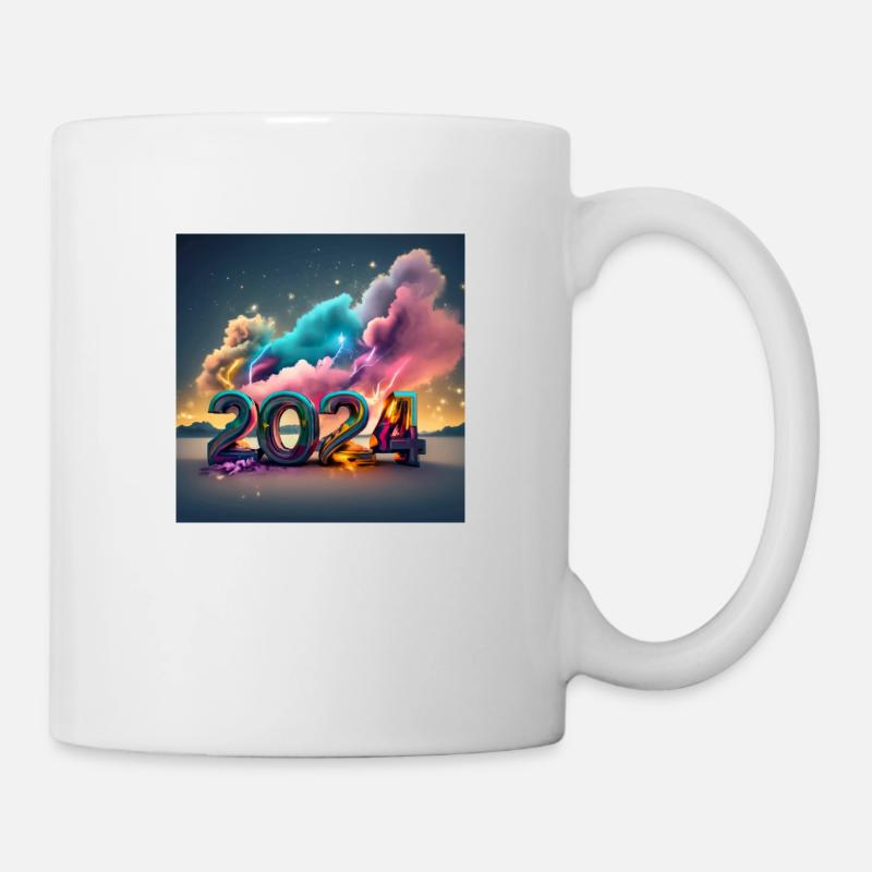 Kosmischer Blitz 2024 - Tasse - Weiß