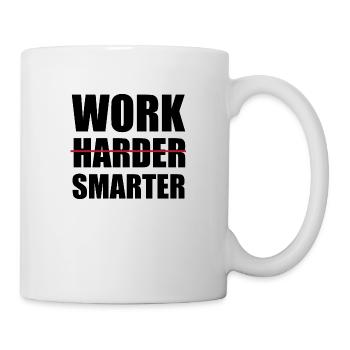 Work Smarter Not Harder Motivational - Mug - white - Right