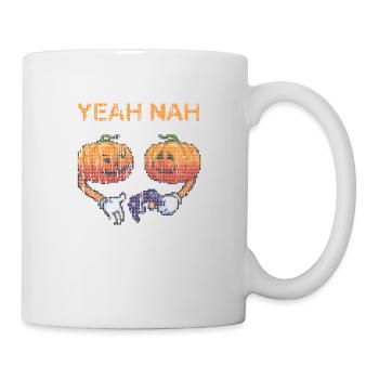 Ja nein Hässliches Halloween-Spiel - Tasse - Weiß - Rechts