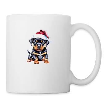 Rottweiler Hund Hundewelpe Weihnachten Hunde - Tasse - Weiß - Rechts