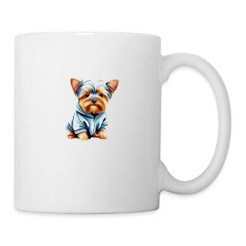 Puppy Yorkshire Terrier Dog Owner Dog - Mug - white - Right