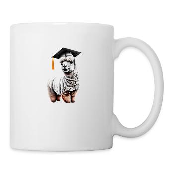 Bachelor Absolvent Alpaka Studium Schulabschluss - Tasse - Weiß - Rechts