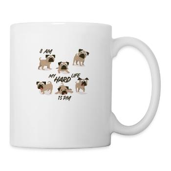 Mops - Tasse - Weiß - Rechts