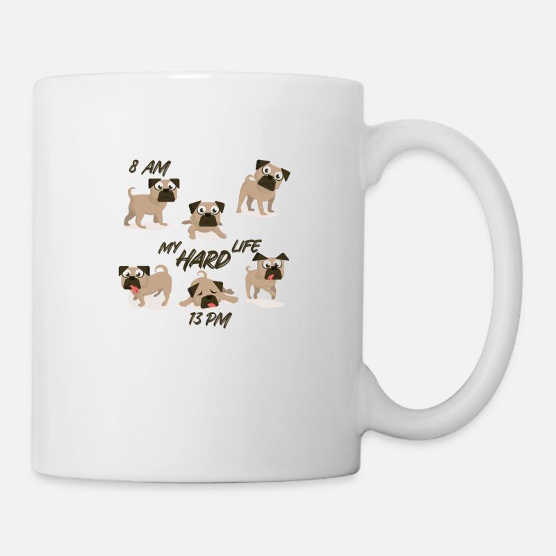 Mops - Tasse - Weiß