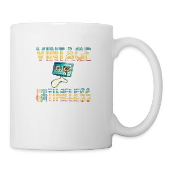 Vintage ist weniger Zeit - Tasse - Weiß - Rechts