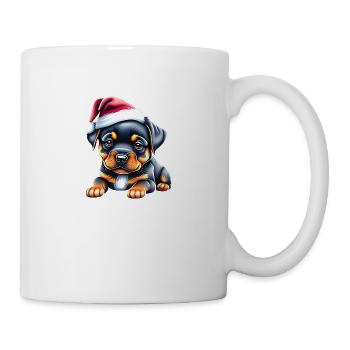 Hunde Rottweiler Hund Weihnachten Hundewelpe - Tasse - Weiß - Rechts