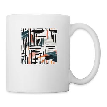 modernes Pinseldesign - Tasse - Weiß - Rechts
