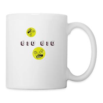 Tennis, Ergebnis, 6:0 6:0, tennisbälle - Tasse - Weiß - Rechts