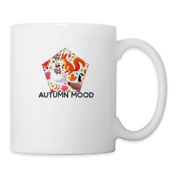 Waldtiere im Herbst - Tasse - Weiß - Rechts