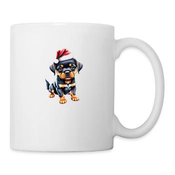 Hunde Rottweiler Weihnachten Hundewelpe Hund - Tasse - Weiß - Rechts